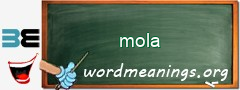 WordMeaning blackboard for mola